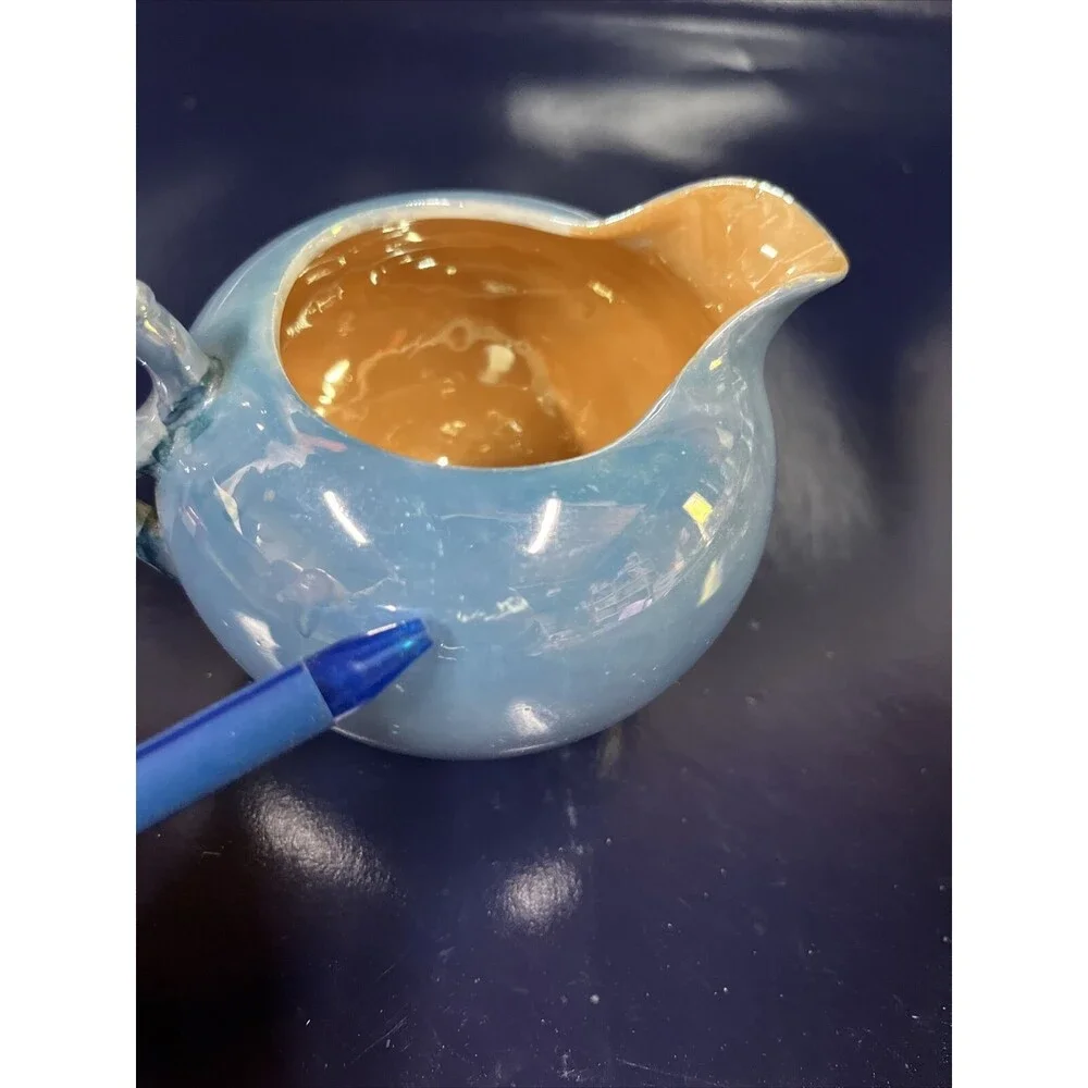 Vintage Blue Lusterware Creamer Pitcher  Made in Japan‎ - D9